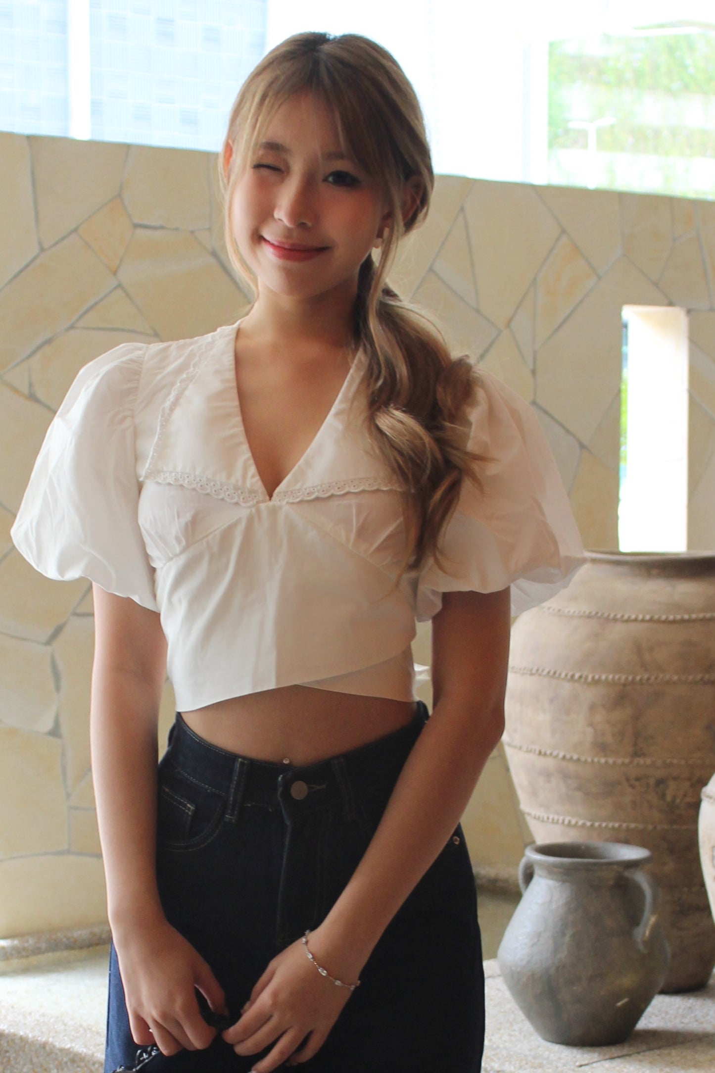 White Bubble Top