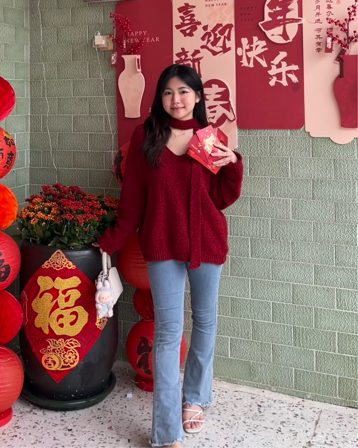 Long Red Top