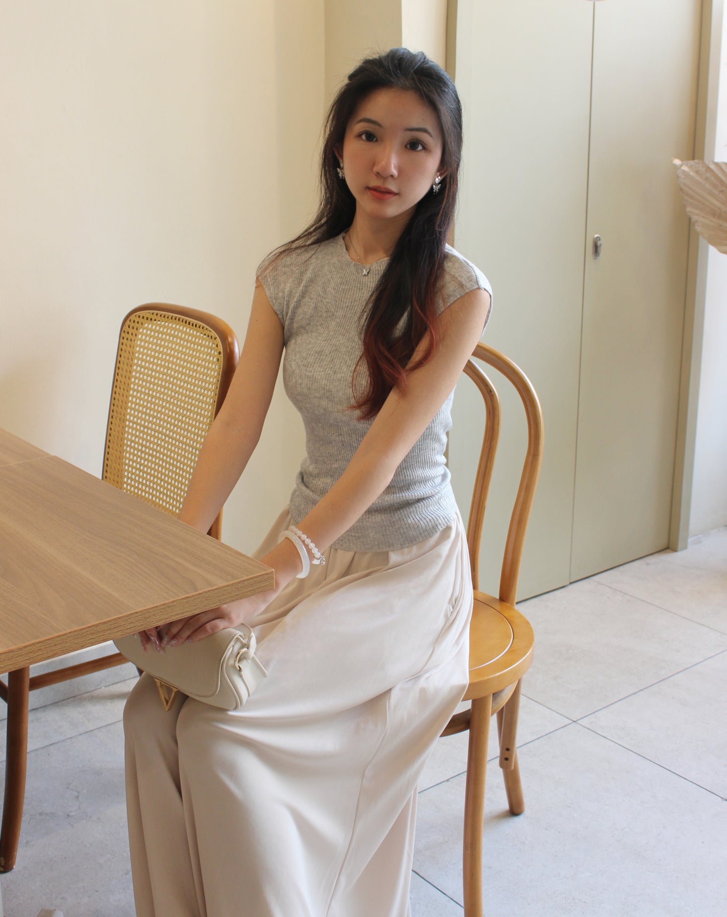 113. Beige Loose Pants